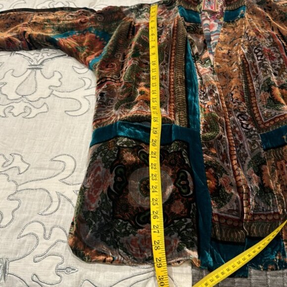 Johnny Was Velvet Multi Colored Cardigan - Picture 11 of 15